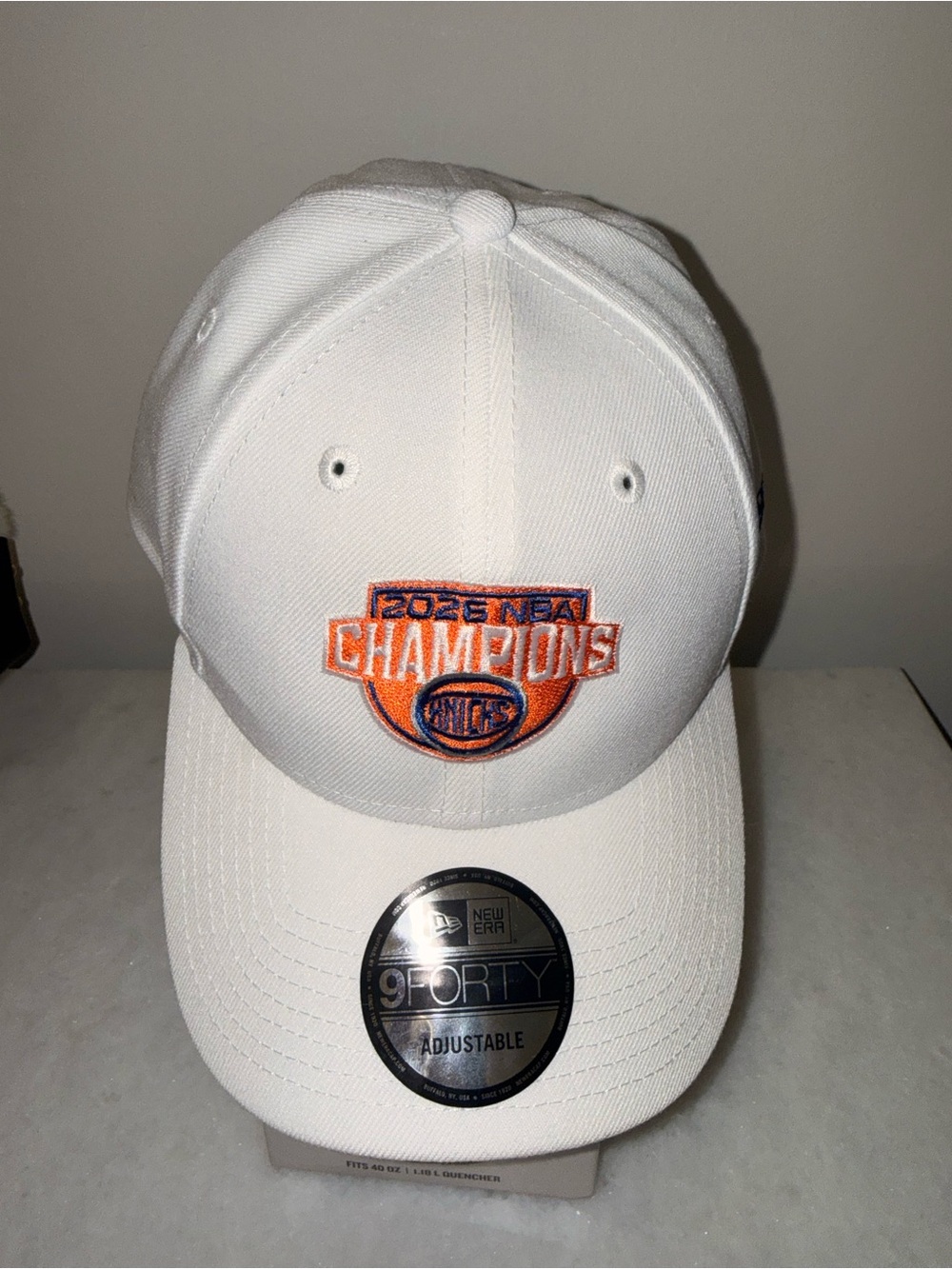 New Era 2026 NBA Champions White 9FORTY Adjustable Cap